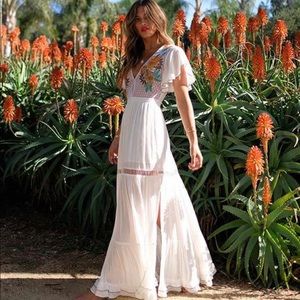 Cleobella Embroidered Floral Maxi Dress